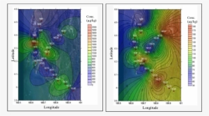 Distribution Maps Of Th In Moss - Map
