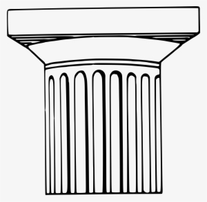 Pillar Vector Silhouette - Doric Column Clipart