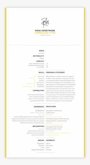 Love This Graphic Cv - Résumé