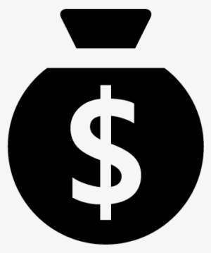 Money Bag Of Black Circular Shape With Dollars Sign - Dollar Sign With Up Arrow