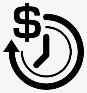 Clock With Dollar Sign Vector - Clock With Dollar Sign