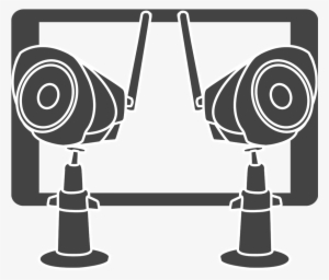 Home Monitoring Security System Icon - Monitoring Cameras Icon