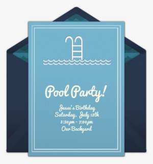Pool Party Online Invitation - Sign