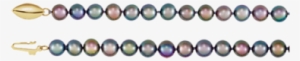 14k Yellow Freshwater Cultured Black Pearl 16" Necklace