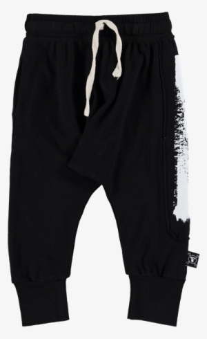Brush Stroke Baggy Trousers Black & White - Mens Knickers