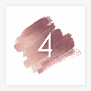 Brushstroke Table Number Set Digital Rose Gold - Number