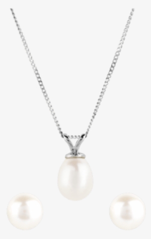 9ct Gold Freshwater Pearl Pendant And Earring Set - Dyrberg/kern