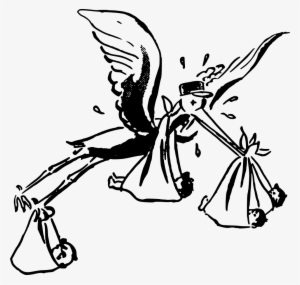 Tired Stork - Stork Clipart