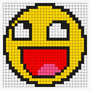 Awesome Face Perler Bead Pattern / Bead Sprite - Imagenes De Emojis ...