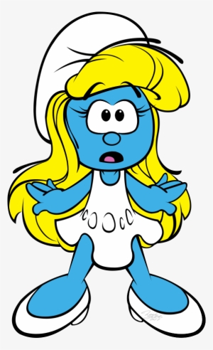 Surprised Smurfette Doodle - Smurfette Surprised