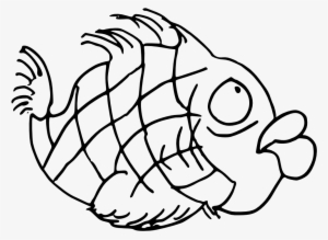Net » Clip Art » Doodle Fish Black White Line Art Svg - Coloring Book