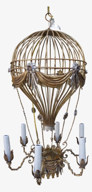 Gold And Silver Gilt Metal Balloon Chandelier On Decaso
