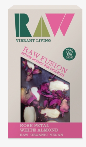 Raw Organic Fusion Chocolate Rose Petal White Almond