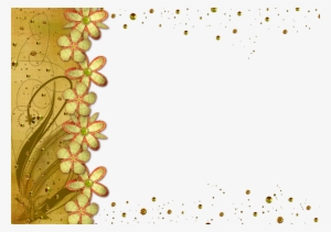 Gold Flower Frame Png Transparent Picture - Gold Flower Frame Png