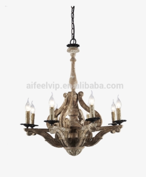 High Quality Big Vintage Wooden Hanging Chandelier - Chandelier