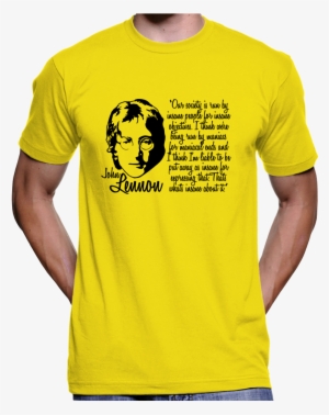 John Lennon T-shirt "our Society Is Run By Insane People" - Free Tommy Robinson T Shirt