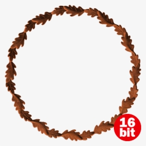 Oak Leaves Page Border Clipart - Blue