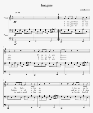 Imagine Sheet Music Composed By John Lennon 1 Of 3 - Sheet Music