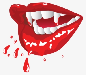 Fang Transparent Image - Blood Dripping Lips