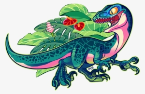 Cartoon Delta "the Second-eldest Member Of The Raptor - Cartoon Jurassic World Raptors