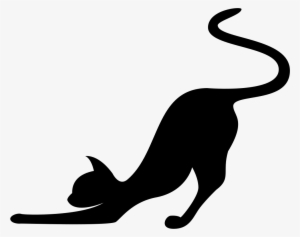 Cat Stretching Silhouette Svg Png Icon Free Download - Cat Stretching Silhouette