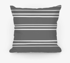 Gray Stripe Pattern Pillow - Cushion