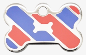 Diagonal Stripes Grind Enamel Mini Bone - Flag