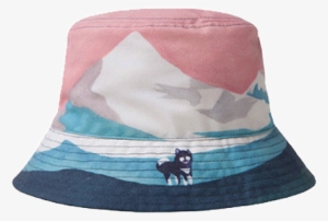 Itgirl Shop Alaska Print Bucket Hats Aesthetic Apparel, - Aesthetic Hats