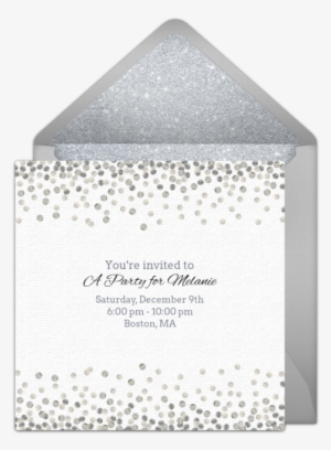 Customizable, Free Silver Sparkle Online Invitations - Happy Birthday Black And Silver