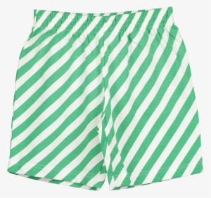 Shorts, Vanilla & Grass Green, Diagonal Stripes