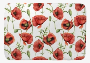 Watercolor Seamless Pattern With Poppies - Poppy. Watercolor Backpack By Y Derbi