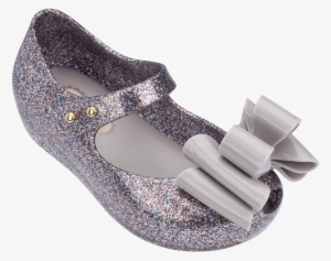 Mini Melissa Silver Glitter Ultra Girl Flat - Mini Melissa Ultragirl Sweet Iii (silver/silver)