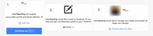 Livereacting Fb Access - Facebook