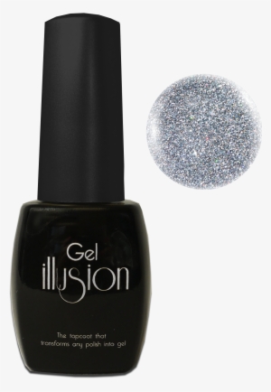 Star Gel Illusion Silver Glitter Top Coat 14ml - Nail Polish