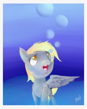 Wanderereclipse, Bubble, Derpy Hooves, Safe, Solo, - Cartoon