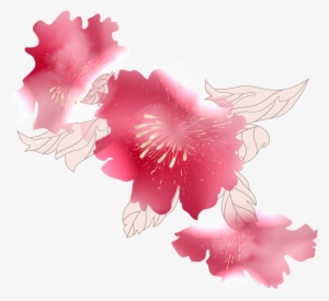 Hand Painted Ink Flower Decoration Vector