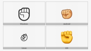Raised Fist On Various Operating Systems - Symbol