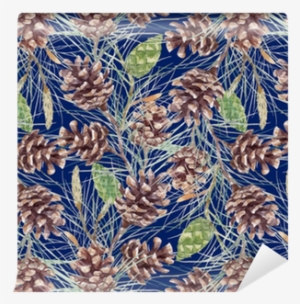 Watercolor Fir Cone Vector Pattern Wallpaper • Pixers® - Placemat