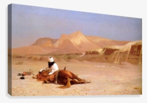 The Arab And His Steed In The Desert Canvas Print - Horse Leon Jean Gerome