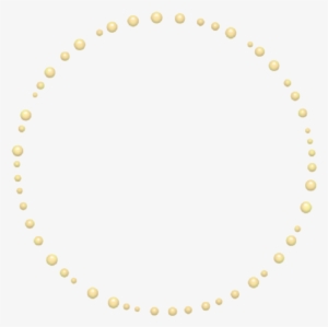 Mq Yellow Pearls Round Frame Frames Border Borders - Cercle Pointillé Rond Illustrator