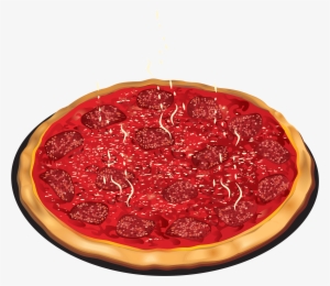 Pizza With Tomato And Salami Png Clipart