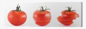 Sliced Fresh Tomatoes Isolated Over White Canvas Print - Tomato