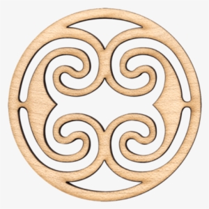 Rosette, Ocean Waves, Maple, 2 3/16" Diameter - Rosette, Ocean Waves, Maple, 1 1/2" Diameter