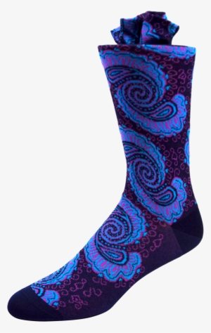 Ocean Waves Men's Paisley Socks - Wind Wave