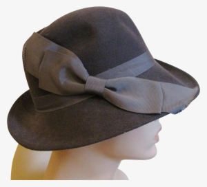 Womens Grey Fedora Hat Vintage 1960s George W - Felt