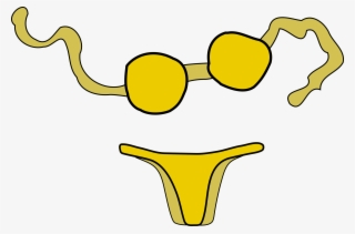 Swimsuit Bikini Line Art Smiley - Clip Art