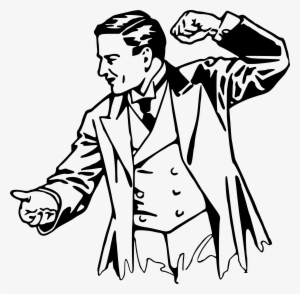 Clipart Black And White Big Image Png - Angry Man Clip Art Black And White