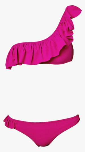 Naomi One Shoulder Pink Bikini - Pink Swimsuits Bikini