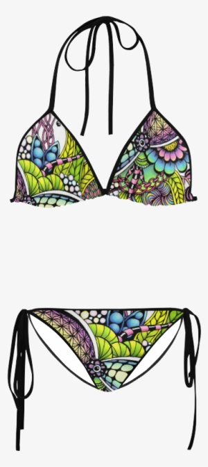 Bright Fantasy Flower In Bright Colors Custom Bikini - Akatsuki Bikini