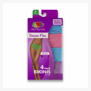 Women's Dream Flex Bikini, 4 Pack Assorted - Low-rise Pants